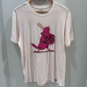 MLB 47 St Louis Cardinals Soft White Cotton Tee with Bird Logo